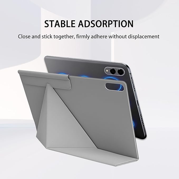 Magnetic Case for Samsung Galaxy Tab S11 Ultra 14.6 Inch 2025 - Model SM-X930/SM-X936 Tablet with S-Pen Holder Auto Wake/Sleep Smart Tablet Cover Grey