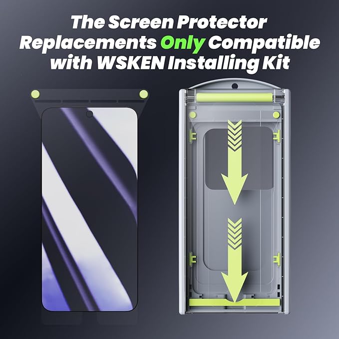 WSKEN [Replacement] for Samsung Galaxy S24 Plus / S24+ (6.7 Inch) Privacy Screen Protector - 4 Pack (WITHOUT INSTALLING Box)