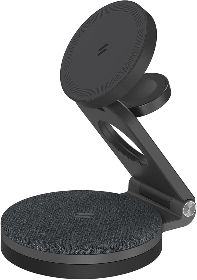 ADAM elements Mag 360 Qi2 3-in-1 Foldable Magnetic Charging Station 15W Fast Wireless Charger for iPhone 17 16 15 14 13 12 Series Apple Watch &amp AirPods