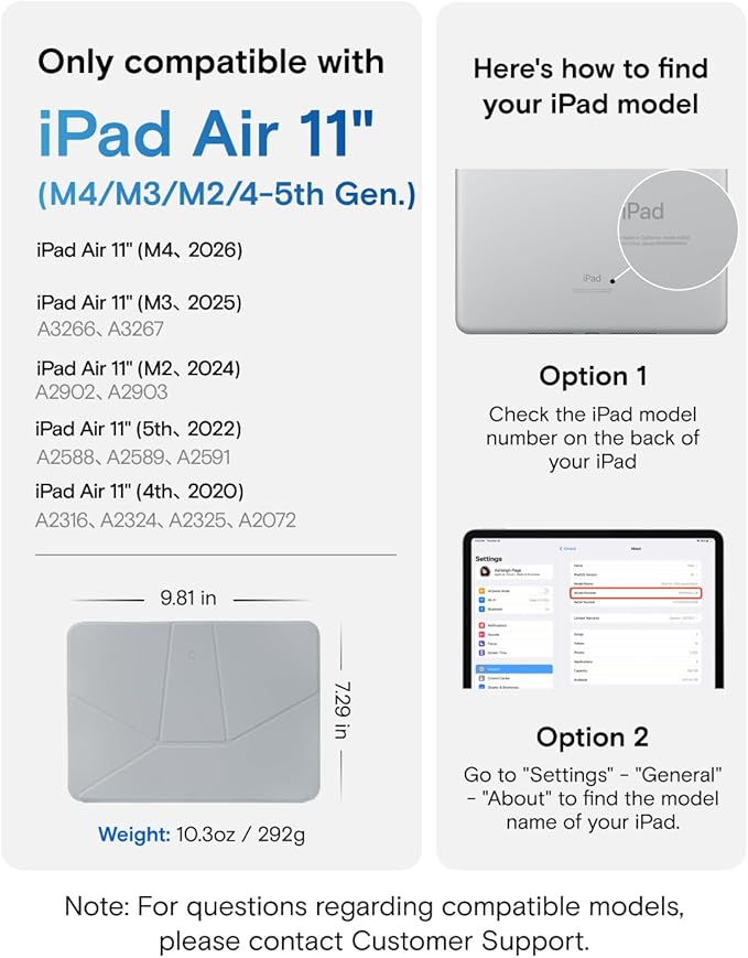 MOFT Dynamic Folio Case for iPad Air 11(M4 2026 / M3 2025 / M2 2024) &amp iPad Air 10.9(5th 2022/4th 2020) Slim Magnetic Stand Case with 20+ Viewing Angles Ultra Thin Cement x Sapphire