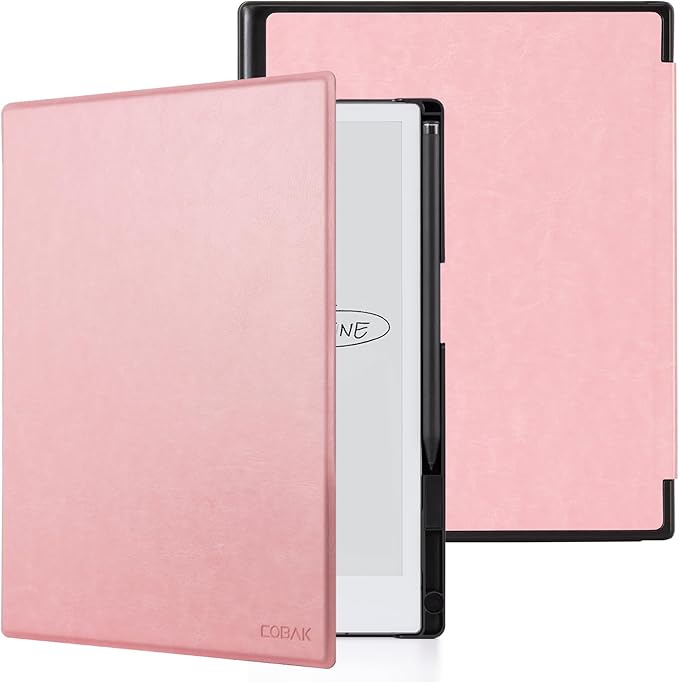 CoBak Case for Remarkable 2 Paper Tablet - Lightweight and Hard Back Shell Protective Book Folio Cover with Built-in Pen Holder - for 10.3 2020 Released (Pink)