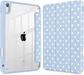 Tuiklol Case for iPad 11 inch (A16 Chip) 2025 Gen 11th / iPad 10.9 inch 2022 10th Gen Buit in Pencil Holder with Shockproof Cover Clear Transparent Back Shell Auto Wake/SleepSpot-Blue
