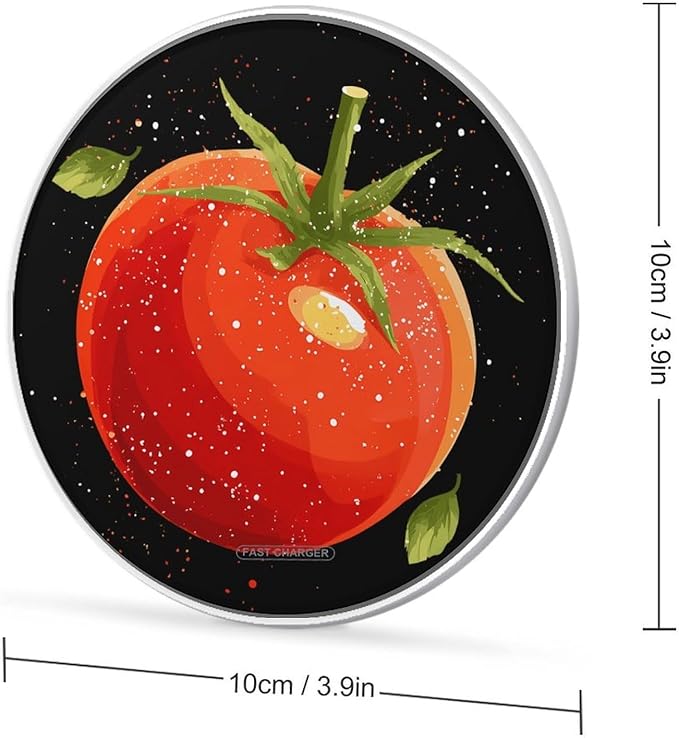 Fresh Tomatoes Phone Charger Magnetic Charging Pad Anti-Slip with USB Cable