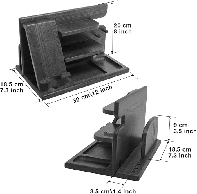 Gifts for Men Christmas Wood Phone Docking Station Mens Gifts for Birthday or Gifts for Dad Fathers Day Desk Workspace Organizer Nightstand Organizer Key for Wallet &amp Watch Holder Husband Chris