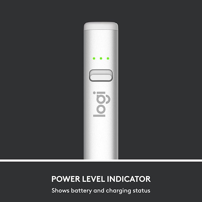 Logitech Crayon Digital Pencil for iPad (USB C Port Compatibility Only) Featuring Apple Pencil Technology No Lag Pixel-Precision and Dynamic Smart Tip with Fast USB C Charge - Silver