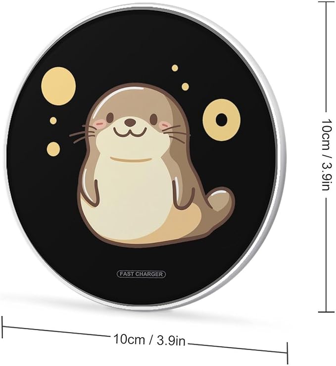 Cute Seals Phone Charger Magnetic Charging Pad Anti-Slip with USB Cable