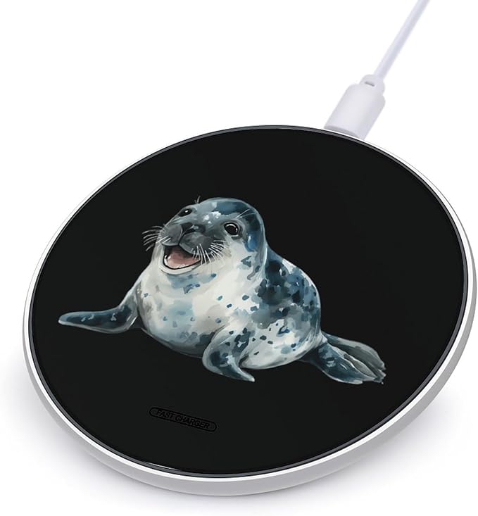 Sea Seal Fast Portable Charger 10W Funny Graphic Phone Charging Pad with USB Cable