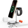 KU XIU X85 3-in-1 Wireless Charger Stand Magnetic Charging Station for iPhone 17–12 &amp iPhone Air Apple Watch S11–4/SE/Ultra AirPods 4/3/2/Pro – Adjustable Stand Basketball Court-Inspired Desig