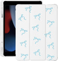 Cute Blue Bow Kawaii for iPad (A16) 11th Generation Case 11 Inch 2025 for iPad 10th Generation Case 10.9 Inch 2022 with Pencil Holder Auto Sleep/Wake White Leather Soft TPU Back Cover