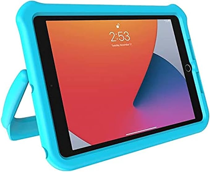 ZAGG Gear4 Orlando Kids Tablet Case for iPad 10.2 9th 8th &amp 7th Generation - Made With D3O Shockproof Stand Blue