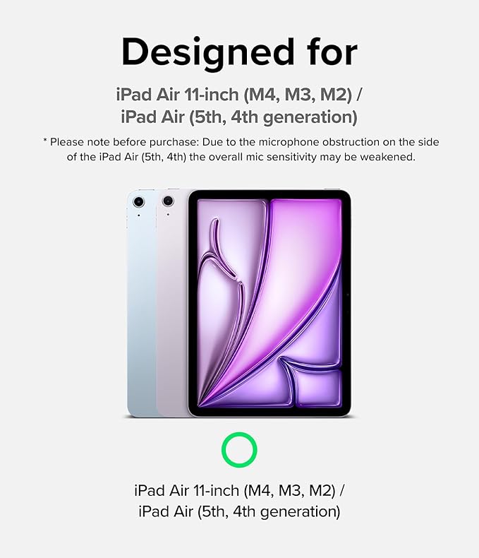 Ringke Fusion Sketch Stand for iPad Air 11 Inch Case (M4 2026 &amp M3 2025 &amp M2 2024) [Cover + Stand] Writing Drawing Wobble Free Cover Designed for iPad Air 8th 7th 6th 5th 4th Generation -