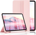 for iPad (A16) 11th Generation Case 11 Inch 2025 for iPad 10th Generation Case 10.9 Inch 2022 with Pencil Holder Smart Trifold Stand Slim Protective Cover Auto Wake/Sleep Pink