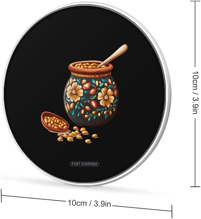 House Frijoles Mexican Food Wireless Charger Anti-Slip Wireless Charging Pad Slim Charger Mat for Men Women