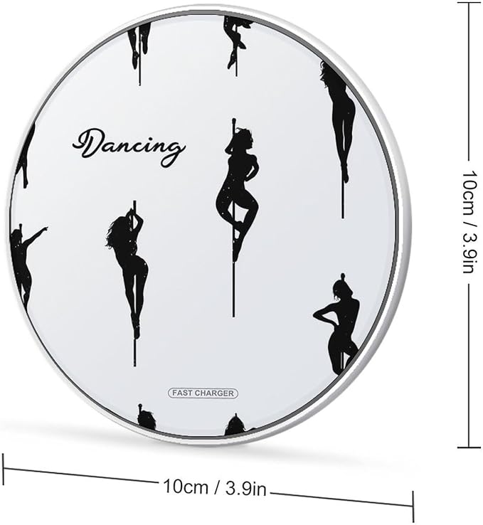 Pole Dance Dancing Fast Portable Charger 10W Funny Graphic Phone Charging Pad with USB Cable