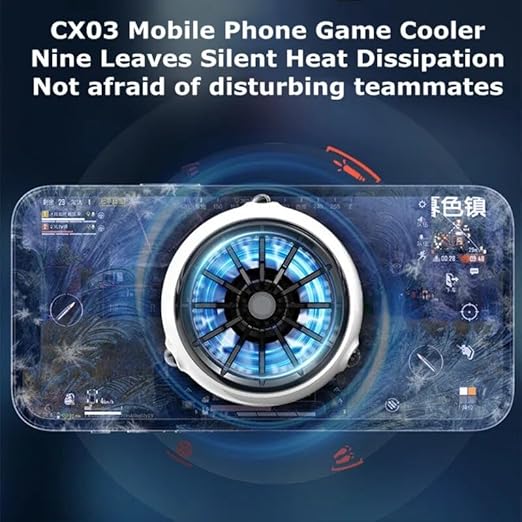 MEMO Magnetic Gaming Phone Cooler - Fast Wireless Charger 15W Portable Semiconductor Radiator Fan for iPhone/iPad/Android - Ideal for Gaming Live Streaming Vlogging - MagSafe Compatible