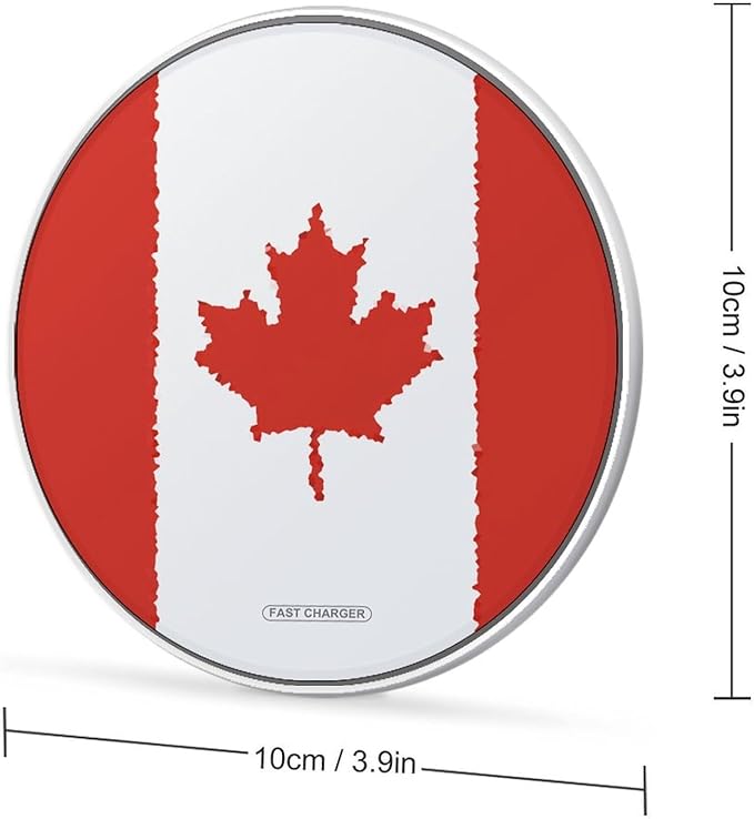 Canada Canadian Flag Fragments Phone Charger Magnetic Charging Pad Anti-Slip with USB Cable