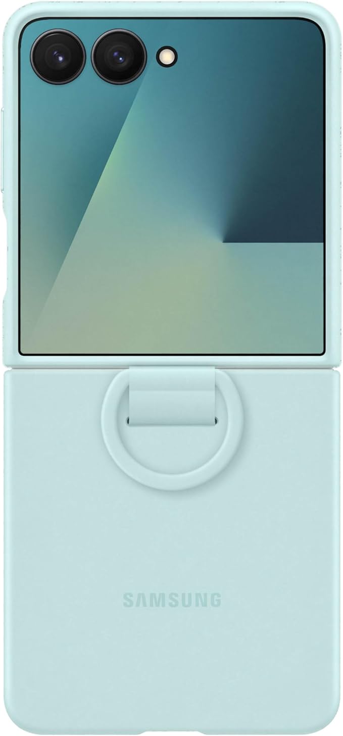 Samsung Galaxy Z Flip7 Official Ring Phone Case Silicone Easy to Carry Soft Sleek US Version Mint