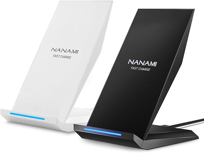 Fast Wireless Charger [2 Pack] NANAMI Wireless Charging Stand for iPhone 17/17 Air/17 Pro/17 Pro Max/16/15/14/13/12 10W for Samsung Galaxy S26/S26+/S25/S25+/S25 Ultra/S24/S23/S22 Pixel 6/5/4XL