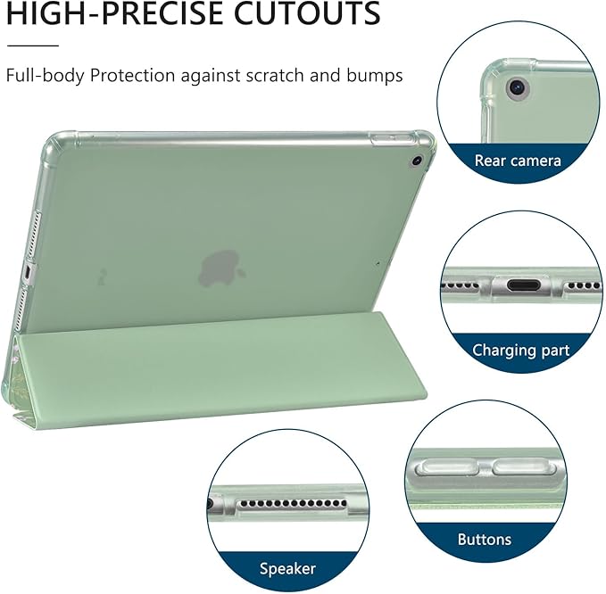 Grid Tulip Bouquet Case for iPad Pro 13-inch (M4) 2024 Protective CasePencil Holder &amp Clear Soft TPU Back &amp Trifold Smart Tablet Cover for Women (Model Number:A2925/A2926/A3007)