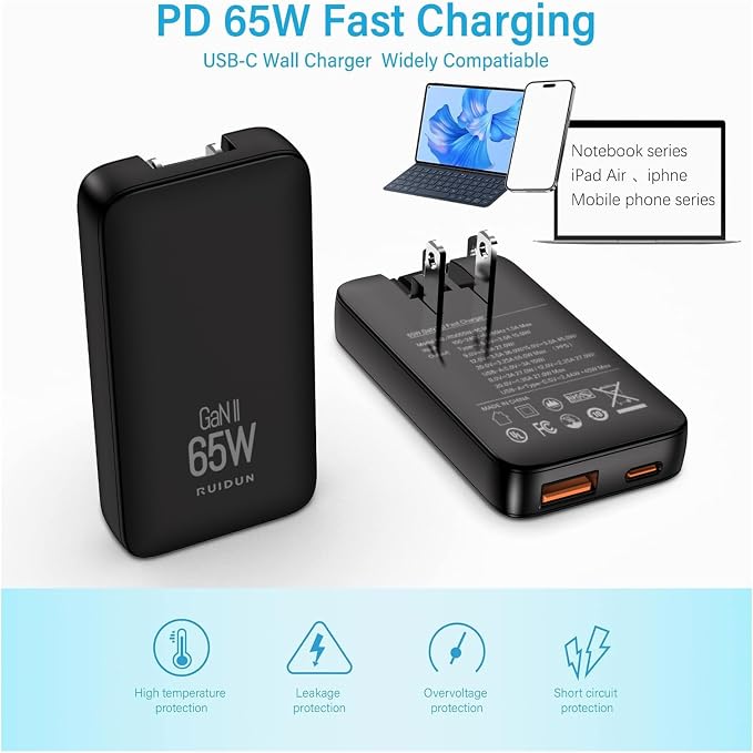 Black with charging cable