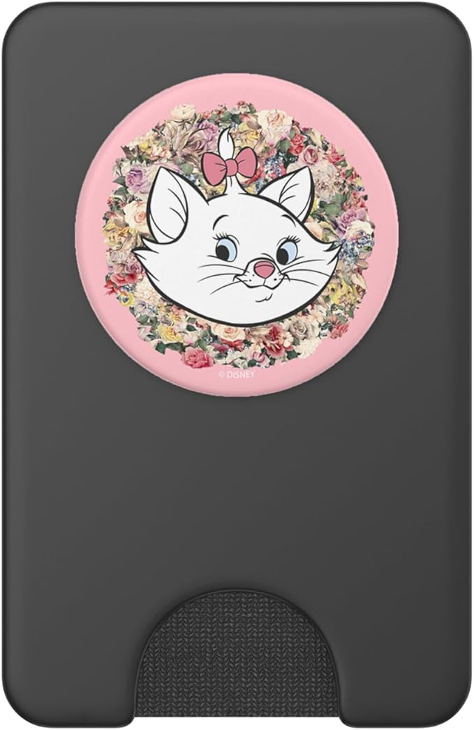 Disney Aristocats Marie Floral Portrait PopSockets PopWallet for MagSafe