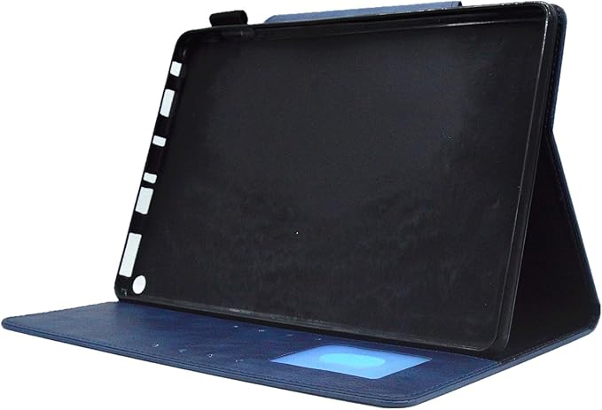 Folio Case for Amazon Kindle Fire HD 8/Fire HD 8 Plus (12th/10th Generation 2024/2022/2020) 8 UUcovers PU Leather Magnetic Smart Cover with Stand/Pencil Holder/Pockets [Auto Sleep/Wake] Blue
