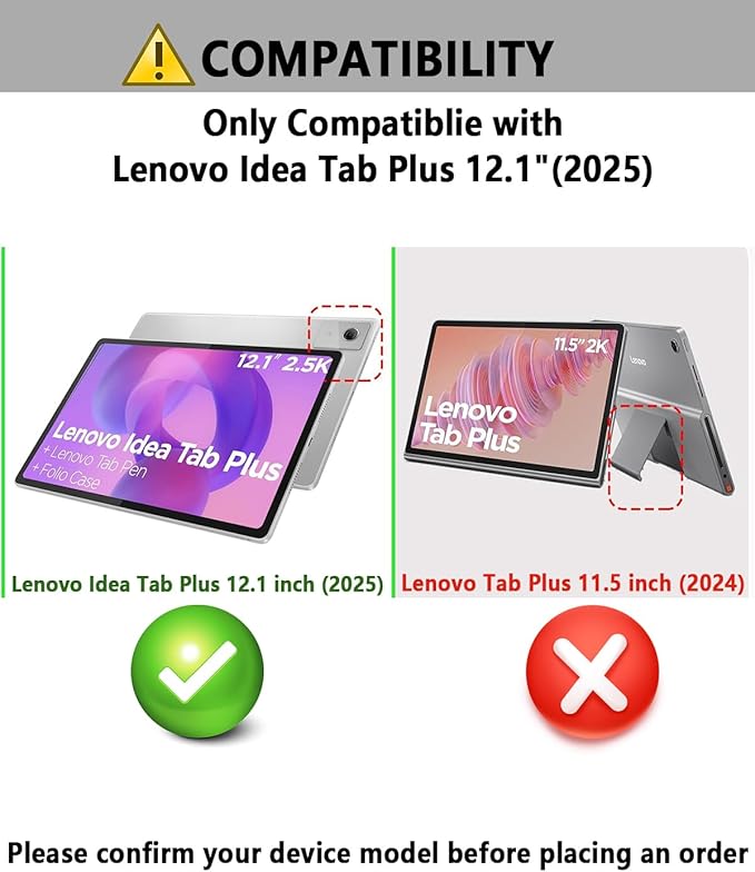 Case with Keyboard for 2025 Lenovo Idea Tab Plus 12.1 Inch/Lenovo Tab K12 - Rainbow Backlit Detachable Cover with Mouse (TB361FU/TB361ZU) - Pink