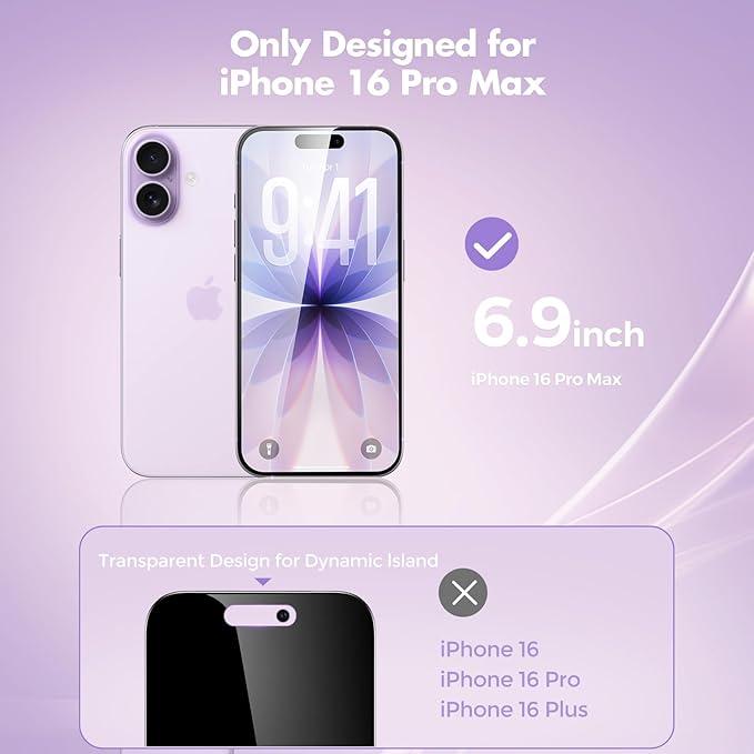 UNBREAKcable Privacy Screen Protector for iPhone 17 Full Coverage Shatterproof Tempered Glass [True 28°Anti Spy] [9H Hardness] [Easy Installation Frame] 2-Pack Private Screen for iPhone 17