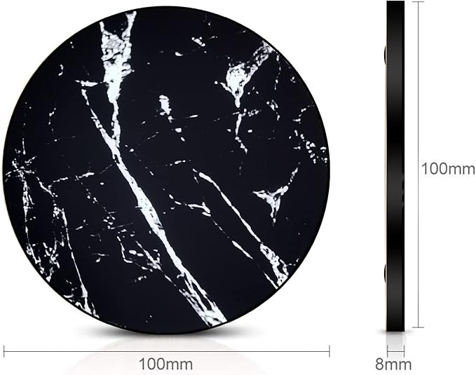 Omio Marble Wireless Fast Charging Pad Qi Wireless Charging Base Marble Wireless Charger for iPhone 17 Pro Max/16 Pro Max/15 Pro Max/14 Pro Max/Galaxy Z Flip 7/Z Fold 7/S25 Ultra/S24 More Qi Devices