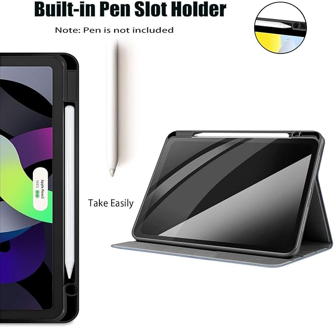 ZERMU Case for iPad (A16) 11th/10th Generation 11''/10.9''(2025/2022) Mess%i #10 Miam-i Soccer Shockproof Magnetic Cover [Auto Sleep/Wake] with Pencil Holder Multi-Angle Stand Touch ID Support