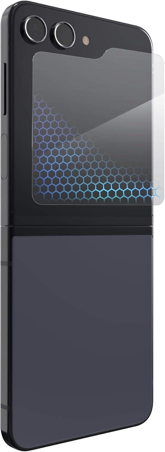 ZAGG XTR2 Samsung Galaxy Z Flip5 Screen Protector - Hexiom Impact Technology Anti-Reflective Finish Eyesafe® Blue Light Filter Ultra Touch Sensitive Nano-Coated EZ Apply Anti-Dust Adhesive