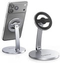 ORICO Magnetic Phone Stand for Magsafe Adjustable Foldable Aluminum Alloy Stand for iPhone 17/16/15/14/13/12 Pro Max Air/Magsafe Case Phone Holder for Desk Streaming &amp Video Calls - PS1 Sliver