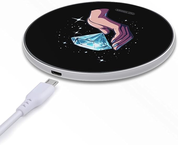 Diamond Hands Wireless Charger Anti-Slip Wireless Charging Pad Slim Charger Mat for Men Women