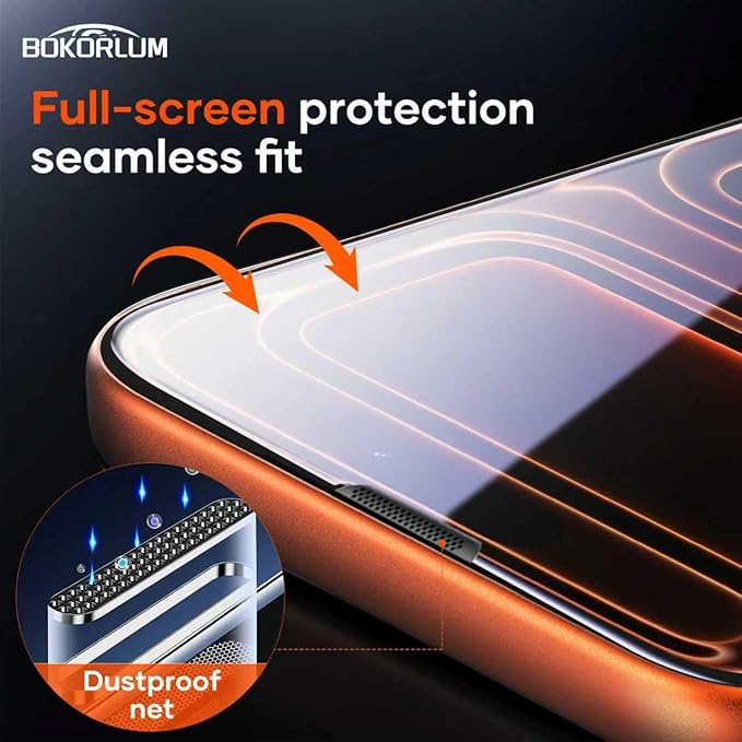 Screen Protector for iPhone 17 Pro MaxTempered GlassMatteMilitary Grade Shatterproof9H+ HardnessFull CoverageAuto Dust RemovalNo BubblesultrathinEasy Installation(2 Pack) (HD 17Pro Max)