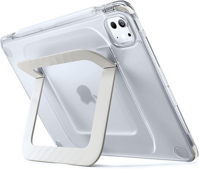 TORRAS Ostand K3 Neo for iPad Pro 11 Inch Case M5 (2025) / M4 (2024) Viewing Angles AdjustableUltra Stable Stand Shockproof Protective Slim Kickstand Case with Pencil Holder Matte Translucent