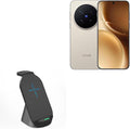 BoxWave Charger Compatible with vivo X300 Pro - Compact Wireless MultiCharge Stand (10W) Wireless Qi Stand Charger Watch Earbuds - Jet Black