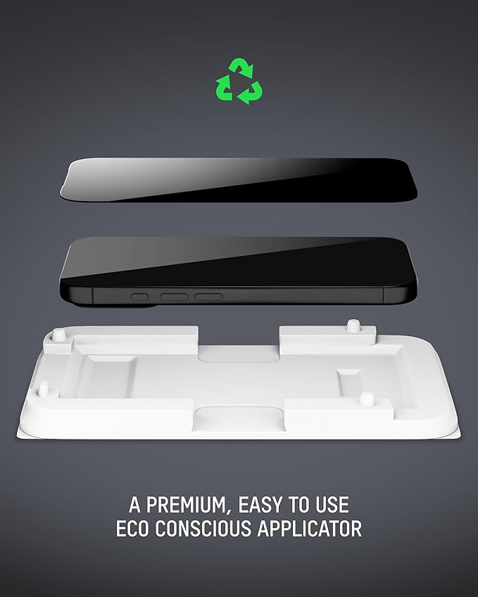 Mous Privacy Screen Protector Compatible with iPhone 17 Anti-Spy Tempered Glass Film Shatterproof with Easy Installation Tool