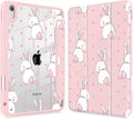 May Chen for iPad Air 11-inch M4/M3/M2 (2026/2025/2024) iPad Air 5th/4th 10.9 Inch - Shockproof Cover with Clear Back Shell &amp Penceil Holder Auto Wake/Sleep Stand Cover Cute Rabbit