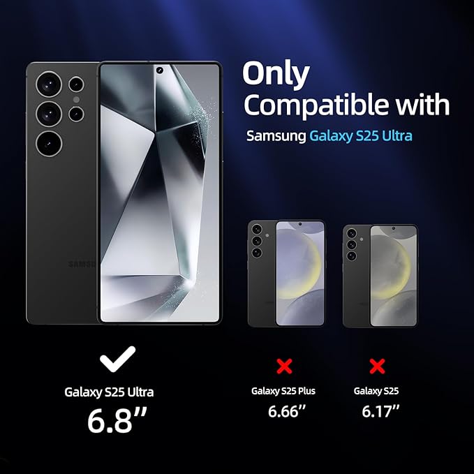 X-it for Samsung Galaxy S25 Ultra Screen Protector Privacy [Auto Alignment/Dust Removal]Bubble-Free[100% Ultrasonic Fingerprint ID] Easy Installation Full Coverage Anti-Spy [Non-Glass] 2 Packs