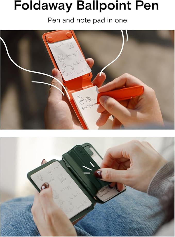 MOFT Magnetic Compatible Note Flip Magnetic Notepad &amp Card Holder with Invisible Pen Compatible with iPhone 16 Series and Other Phones Two Types of Notepad Misty Cove + Sunset