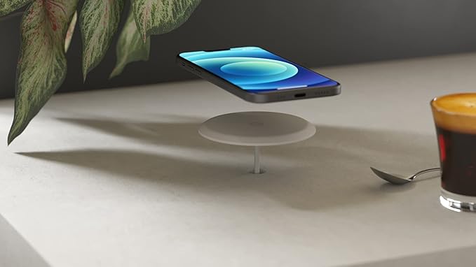 ZENS Qi-Certified Built-in Wireless Charger for Apple iPhone 17/16/15/14/13/12/11/10/9/8 Series Samsung and All Qi-Enabled Devices Ultra-Thin Design 10W White Power Adapter Included