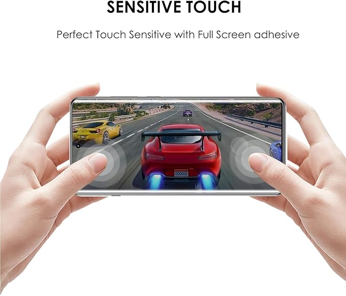 Privacy Screen Protector for OnePlus 12 Tempered Glass UV Set - 3 Pack Anti Spy 9H Hardness Scratch Resistant Fingerprint-ID Compatible Sensitive Touch