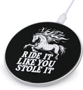 Horse Ride It Like You Stole It Phone Charger Magnetic Charging Pad Anti-Slip with USB Cable