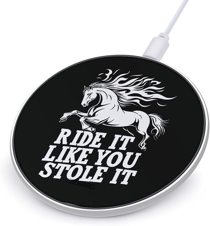 Horse Ride It Like You Stole It Phone Charger Magnetic Charging Pad Anti-Slip with USB Cable