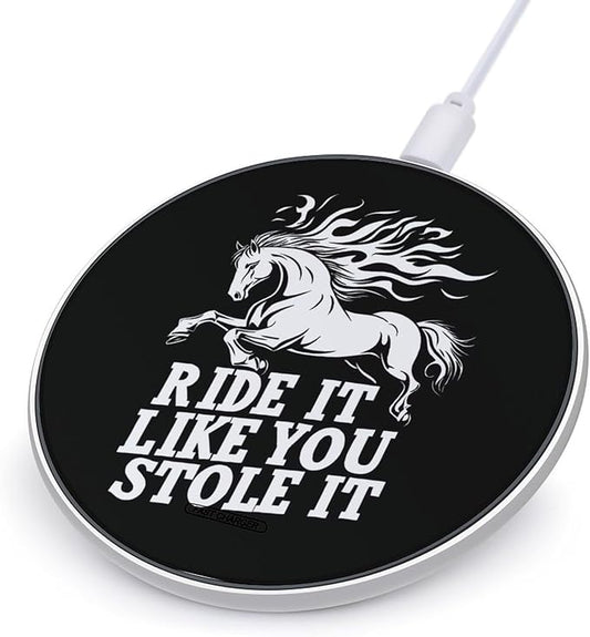 Horse Ride It Like You Stole It Phone Charger Magnetic Charging Pad Anti-Slip with USB Cable