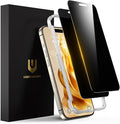 UNBREAKcable Privacy Screen Protector for iPhone 16 Pro Max Full Coverage Shatterproof Tempered Glass[True 28°Anti Spy][9H Hardness][Easy Installation Frame]2-Pack Private Screen for iPhone 16 ProMax