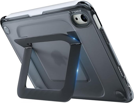 TORRAS Ostand K3 Neo for iPad mini 7 A17 Pro Case iPad mini 6 case Viewing Angles Adjustable Ultra Stable Stand Shockproof Protective Slim Kickstand Case with Pencil Holder Obsidian Black