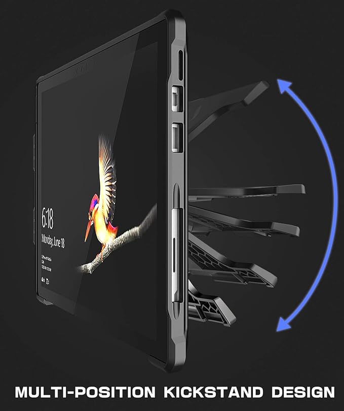 SUPCASE for Microsoft Surface Pro 7/6/5/4/LTE Case with Stand (Unicorn Beetle Pro) [Pen Holder] [Military-Grade Protection] Heavy Duty Rugged Tablet Cover for Surface Pro 12.3 inch Black