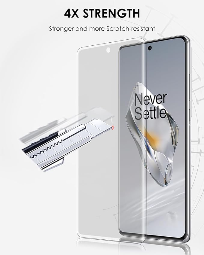 Matte Screen Protector for OnePlus 12 UV Tempered Glass Anti Glare Anti Fingerprint9H Hardness Soft and Sensitive Touch - 3 Pack