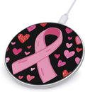 Breast Cancer Awareness Fast Portable Charger 10W Funny Graphic Phone Charging Pad with USB Cable